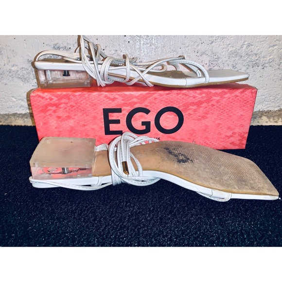 EGO Official Square Toe Lace Up Clear Sandals - Picture 3 of 3